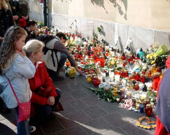 Foto eines Gedenkortes in Krakau