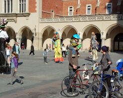Foto vor den Tuchhallen in Krakau